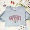 Labubu Chucky Embroidered Shirt, Art Toy Embroidered Hoodie, Halloween Embroidered T-Shirt