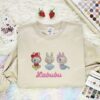 Labubu Disney Princesses Embroidered Shirt, Art Toy Embroidered Hoodie, Best Gift Idea