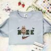 Labubu Freddy Krueger Embroidered Shirt, Art Toy Embroidered Hoodie, Halloween Embroidered T-shirt