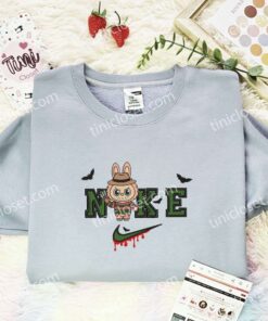 Labubu Freddy Krueger Embroidered Shirt, Art Toy Embroidered Hoodie, Halloween Embroidered T shirt (2)