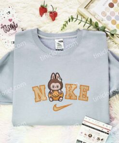 Labubu Halloween Pumpkin Embroidered Shirt, Art Toy Embroidered Hoodie, Halloween Embroidered T Shirt (2)