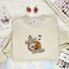 Labubu Jack O Lantern Embroidered Shirt, Art Toy Embroidered Hoodie, Halloween Embroidered T-Shirt