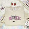 Labubu Kuromi Embroidered Shirt, Sanrio Embroidered Hoodie, Art Toy Embroidered Sweatshirt