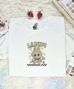 Labubu Matcha Fluffy Monster Embroidered Shirt, Art Toy Embroidered Hoodie, Best Gift Idea (1)