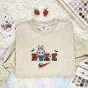 Labubu Michael Myers Embroidered Shirt, Art Toy Embroidered Hoodie, Halloween Embroidered T-Shirt
