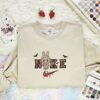 Labubu Mummy Embroidered Shirt, Art Toy Embroidered Hoodie, Halloween Embroidered T-Shirt