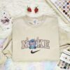 Labubu Stitch Embroidered Shirt, Disney Characters Embroidered Hoodie, Art Toy Embroidered Sweatshirt