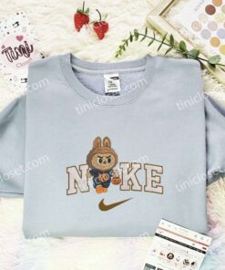 Labubu Trick Or Treat Embroidered Shirt, Art Toy Embroidered Hoodie, Halloween Embroidered T Shirt (2)