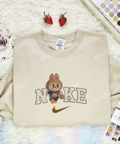 Labubu Trick Or Treat Embroidered Shirt, Art Toy Embroidered Hoodie, Halloween Embroidered T Shirt (3)