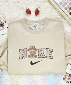 Labubu Woody Bear Embroidered Shirt, Toy Story Embroidered Hoodie, Cartoon Embroidered Sweatshirt (2)