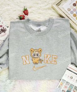 Labubu Teddiursa Embroidered Shirt, Pokemon Anime Embroidered Hoodie, Cartoon Embroidered Sweatshirt (2)