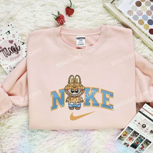 Labubu Thing Embroidered Shirt, Fantastic Four Superhero Embroidered Hoodie, Cartoon Embroidered Sweatshirt