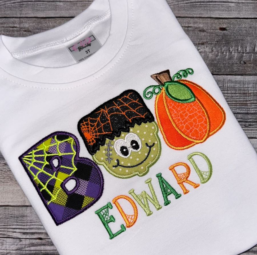 Halloween embroidered shirts are longer-lasting than anything you’ll find in a plastic-wrapped costume package.