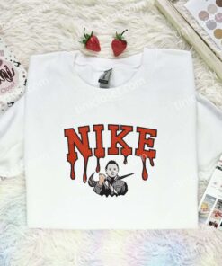 Michael Myers Embroidered Shirt, Horror Movie Embroidered Hoodie, Halloween Embroidered Sweatshirt (2)