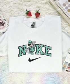 Mickey Mouse Gentleman Embroidered Shirt, Disney Characters Embroidered Hoodie, Cartoon Embroidered T Shirt (1)