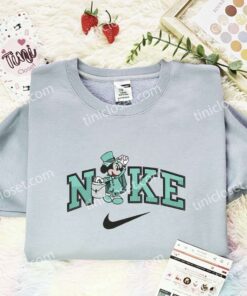 Mickey Mouse Gentleman Embroidered Shirt, Disney Characters Embroidered Hoodie, Cartoon Embroidered T Shirt (2)