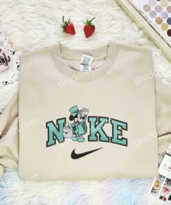 Mickey Mouse Gentleman Embroidered Shirt, Disney Characters Embroidered Hoodie, Cartoon Embroidered T Shirt (3)