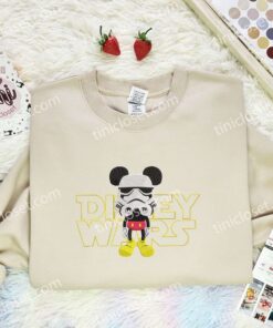 Mickey Stormtrooper Disney Wars Embroidered Shirt, Disney Characters Embroidered Hoodie, Movie Embroidered T Shirt (3)