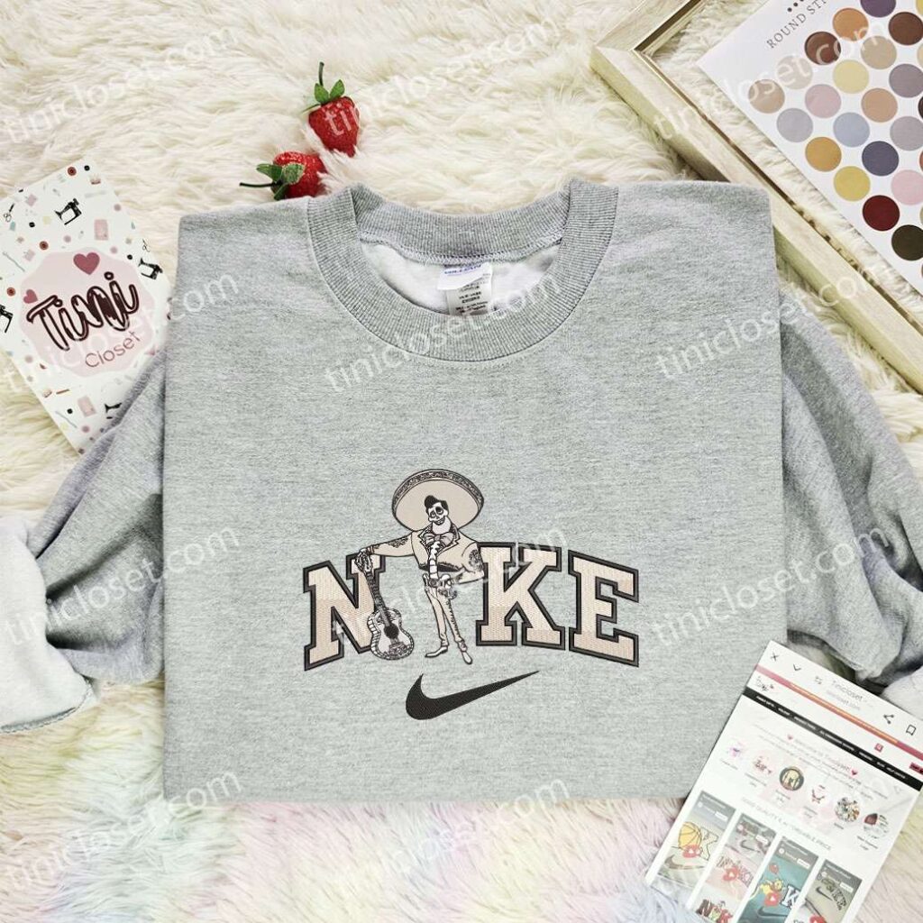 Ernesto De La Cruz Embroidered Shirt, Pixar Coco Embroidered Hoodie, Disney Characters Embroidered T-Shirt