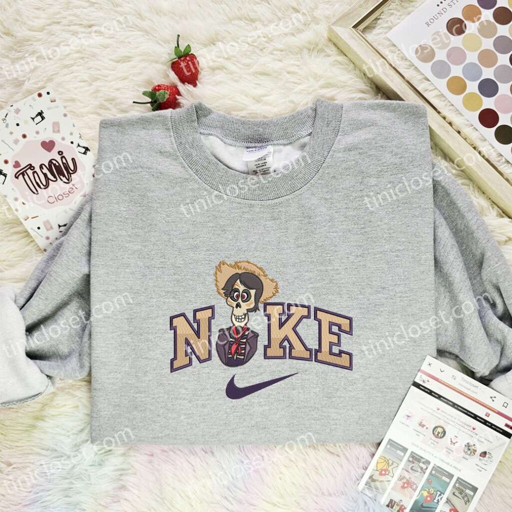 Hector Rivera Embroidered Shirt, Pixar Coco Embroidered Hoodie, Disney Characters Embroidered T-Shirt