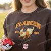 Vintage Flareon Embroidered Sweatshirt, Est 1996 Pokemon Eeveelution Crewneck, Long Distance Relationship Gifts