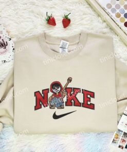 Miguel Embroidered Shirt, Pixar Coco Embroidered Hoodie, Disney Characters Embroidered T Shirt (3)