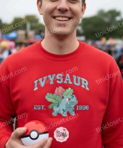 Ivysaur Bulbasaur Evolution Embroidered Sweatshirt, Vintage Est 1996 Pokemon Crewneck, Grass Type Pokemon Gift 1 Ivysaur Bulbasaur Evolution Embroidered Sweatshirt, Vintage Est 1996 Pokemon Crewneck, Grass Type Pokemon Gift (1)