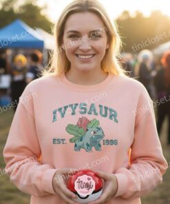 Ivysaur Bulbasaur Evolution Embroidered Sweatshirt, Vintage Est 1996 Pokemon Crewneck, Grass Type Pokemon Gift 2 Ivysaur Bulbasaur Evolution Embroidered Sweatshirt, Vintage Est 1996 Pokemon Crewneck, Grass Type Pokemon Gift (2)