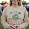 Ivysaur Bulbasaur Evolution Embroidered Sweatshirt, Vintage Est 1996 Pokemon Crewneck, Grass Type Pokemon Gift
