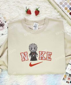 Pinhead Hellraiser Embroidered Shirt, Horror Movie Embroidered Hoodie, Halloween Embroidered Sweatshirt (1)