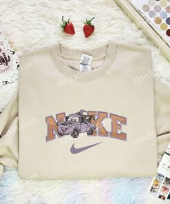 Tow Mater Purple Witch Embroidered Shirt, Pixar Cars Embroidered Hoodie, Halloween Embroidered T Shirt (1)