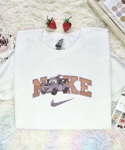 Tow Mater Purple Witch Embroidered Shirt, Pixar Cars Embroidered Hoodie, Halloween Embroidered T Shirt (3)