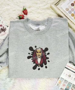 Valak Nun Splash Embroidered Shirt, Horror Movie Embroidered Hoodie, Halloween Embroidered Sweatshirt (2)