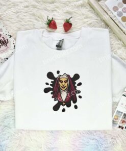 Valak Nun Splash Embroidered Shirt, Horror Movie Embroidered Hoodie, Halloween Embroidered Sweatshirt (3)
