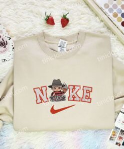 Baby Freddy Krueger Embroidered Shirt, Horror Movie Embroidered Hoodie, Halloween Embroidered Sweatshirt (1)