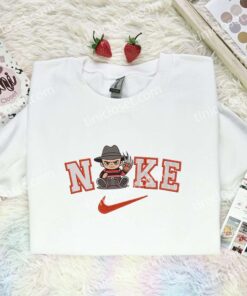 Baby Freddy Krueger Embroidered Shirt, Horror Movie Embroidered Hoodie, Halloween Embroidered Sweatshirt (3)