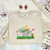 Minecraft Pixel Movie Embroidered Shirt, Cartoon Embroidered Hoodie, Video Game Characters Embroidered T-Shirt