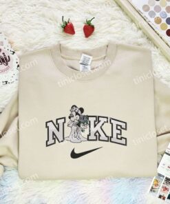 Minnie Mouse Bride Embroidered Shirt, Disney Characters Embroidered Hoodie, Cartoon Embroidered T Shirt (3)