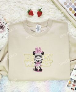 Minnie Stormtrooper Disney Wars Embroidered Shirt, Disney Characters Embroidered Hoodie, Movie Embroidered T Shirt (3)