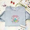 Monster Inc Coquette Frame Embroidered Shirt, Disney Characters Embroidered Hoodie, Cartoon Embroidered T-Shirt