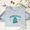 Munchlax Est 1996 Embroidered Shirt, Pokemon Embroidered Hoodie, Anime Embroidered T-Shirt