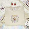 Pooh And Friends Coquette Frame Embroidered Shirt, Disney Characters Embroidered Hoodie, Cartoon Embroidered T-Shirt