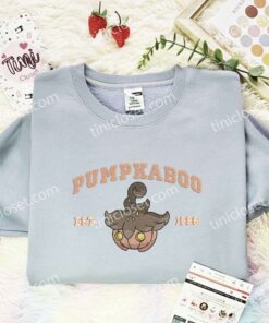 Pumpkaboo Est 1996 Embroidered Shirt, Pokemon Embroidered Hoodie, Anime Embroidered Sweatshirt (1)