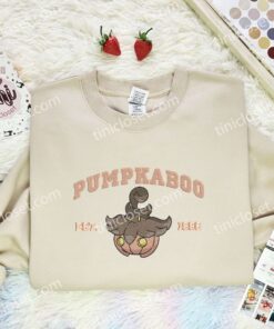 Pumpkaboo Est 1996 Embroidered Shirt, Pokemon Embroidered Hoodie, Anime Embroidered Sweatshirt (2)