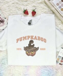 Pumpkaboo Est 1996 Embroidered Shirt, Pokemon Embroidered Hoodie, Anime Embroidered Sweatshirt (3)