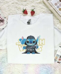 Stitch Cosplay Darth Vader Embroidered Shirt, Star Wars Movie Embroidered Hoodie, Disney Characters Embroidered Sweatshirt (1 (3)