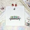Funny Minecraft Characters Embroidered Shirt, Cartoon Embroidered Hoodie, Video Game Characters Embroidered T-Shirt