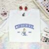 Cinderel Est 1950 Embroidered Shirt, Disney Princess Embroidered Hoodie, Disney Characters Embroidered Sweatshirt