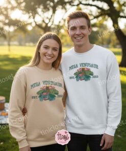 Pokemon Mega Venusaur Embroidered Sweatshirt, Anime Embroidered Hoodie, Venusaur Evolution Crewneck 2 Pokemon Mega Venusaur Embroidered Sweatshirt, Anime Embroidered Hoodie, Venusaur Evolution Crewneck (3)