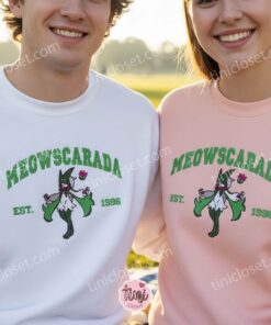 Pokemon Meowscarada Embroidered Sweatshirt, Anime Hoodie, Gen 9 Starter Crewneck (2)